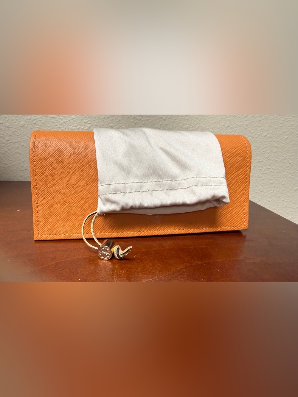 Tory Burch Navy Cat-Eye Sunglasses with Orange Case - Picture 3 of 7